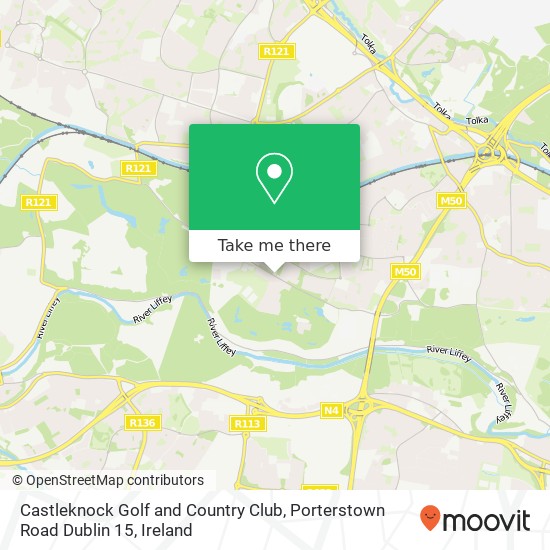 Castleknock Golf and Country Club, Porterstown Road Dublin 15 map