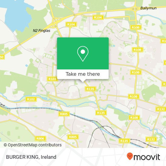 BURGER KING, Dublin 11 11 map