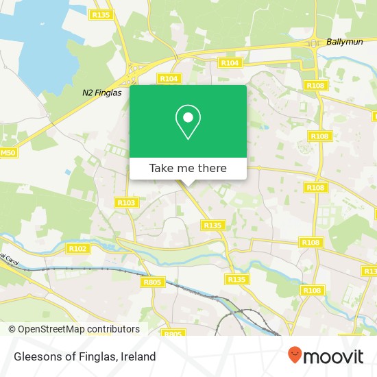 Gleesons of Finglas map
