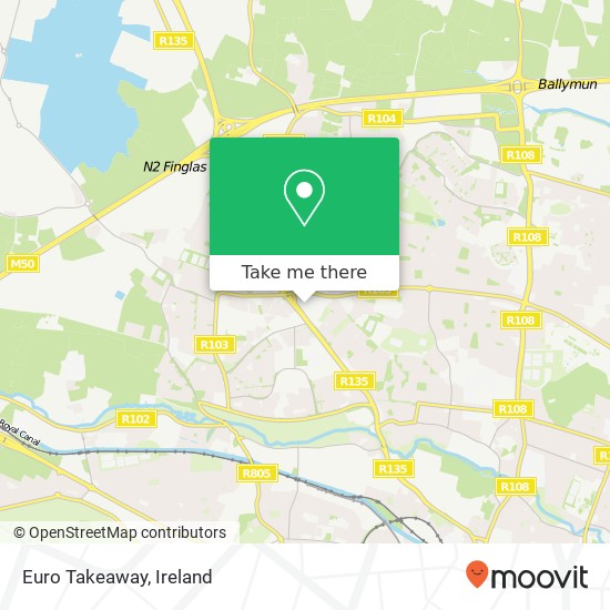 Euro Takeaway, 50 Main Street Dublin 11 11 map