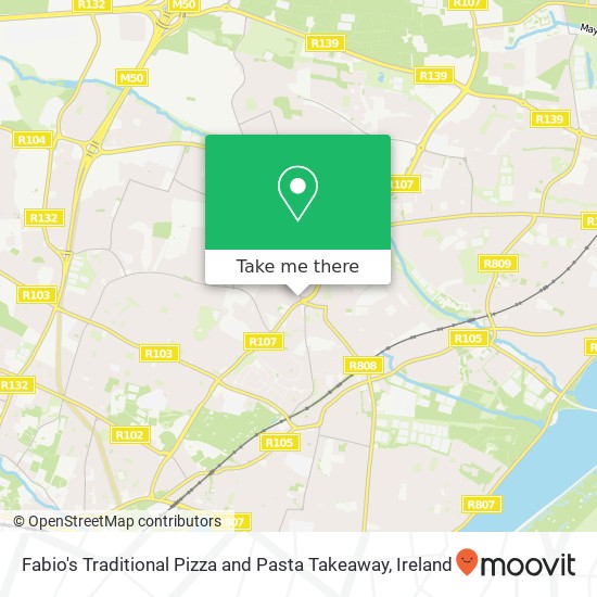 Fabio's Traditional Pizza and Pasta Takeaway, 4 Malahide Road Dublin 5 map