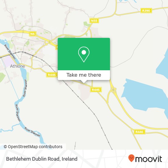 Bethlehem Dublin Road, R446 Athlone map