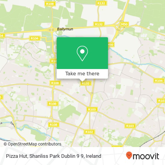 Pizza Hut, Shanliss Park Dublin 9 9 map