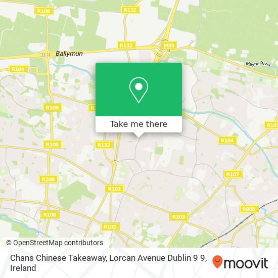 Chans Chinese Takeaway, Lorcan Avenue Dublin 9 9 map