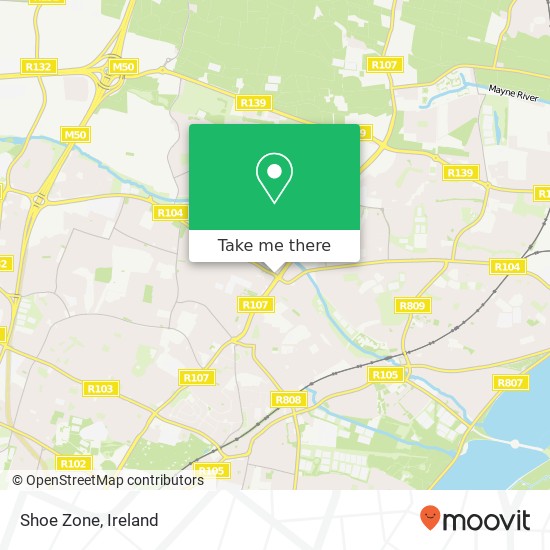 Shoe Zone, Oscar Traynor Road Dublin 5 5 map