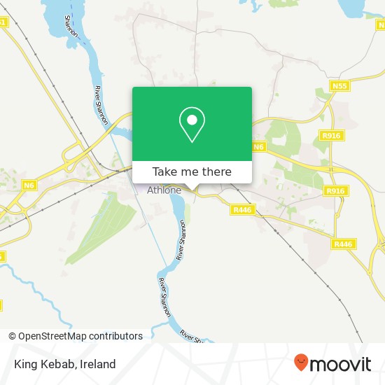 King Kebab, Sean Costello Street Athlone N37 WR98 plan