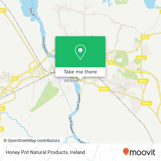 Honey Pot Natural Products, Dublin Gate Street Athlone map