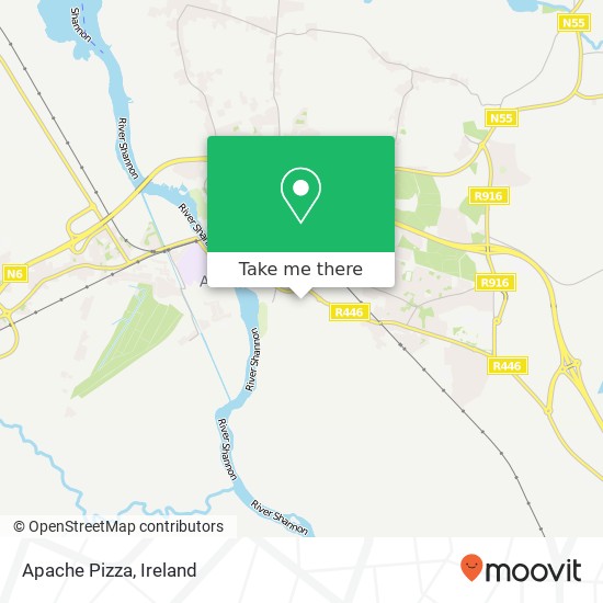 Apache Pizza, Athlone, County Westmeath map