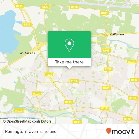 Remington Taverns map