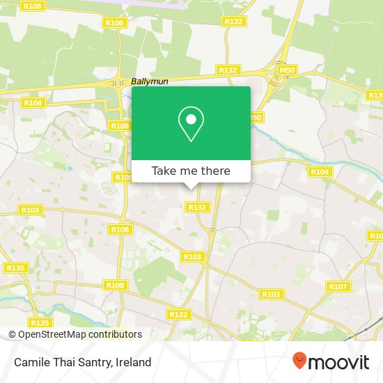 Camile Thai Santry, Omni Park Dublin 9 map