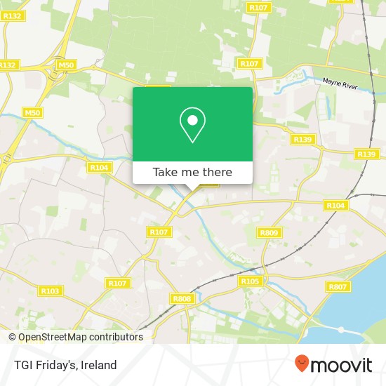 TGI Friday's, Malahide Road Dublin 17 17 map