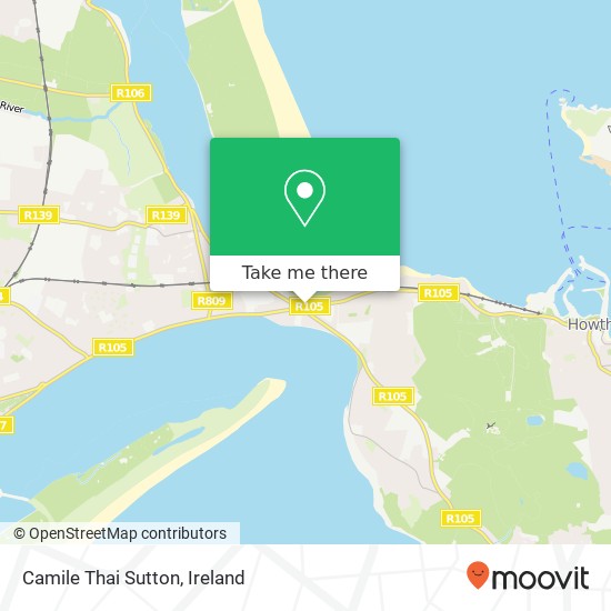 Camile Thai Sutton, Howth Road Dublin 13 map