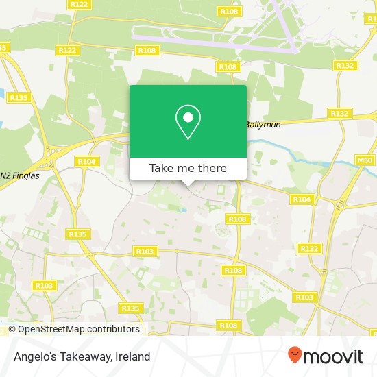 Angelo's Takeaway, Poppintree Parade Dublin 11 11 map