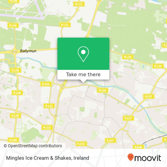 Mingles Ice Cream & Shakes, The Square Dublin 17 17 map