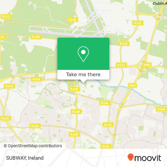 SUBWAY, Gullivers Retail Park Dublin 9 9 map