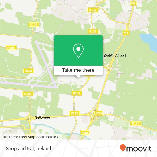 Shop and Eat, Castle Road Dublin Airport, County Dublin map