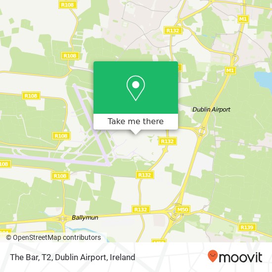 The Bar, T2, Dublin Airport, Corballis Road South plan