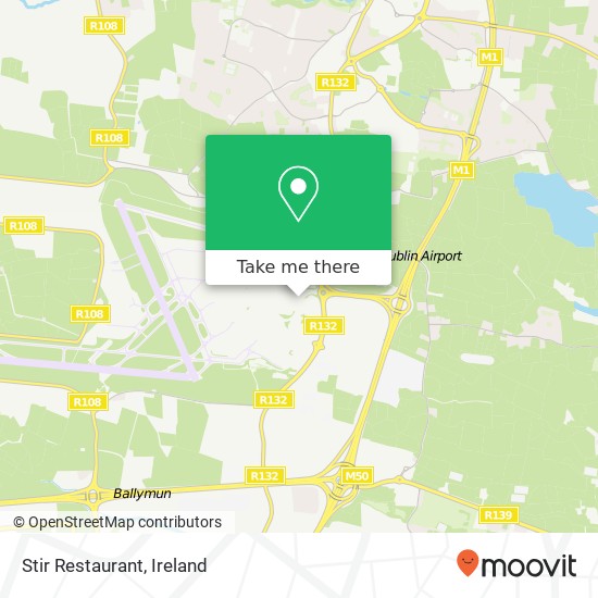 Stir Restaurant, Dublin Airport map