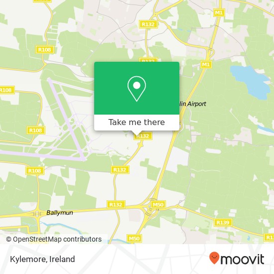 Kylemore, Corballis Way Dublin Airport, County Dublin map