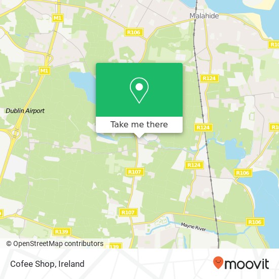 Cofee Shop, St Olave's Malahide, County Dublin map