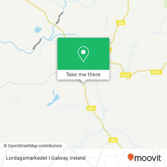 Lordagsmarkedet I Galway, Galway Road Headford map