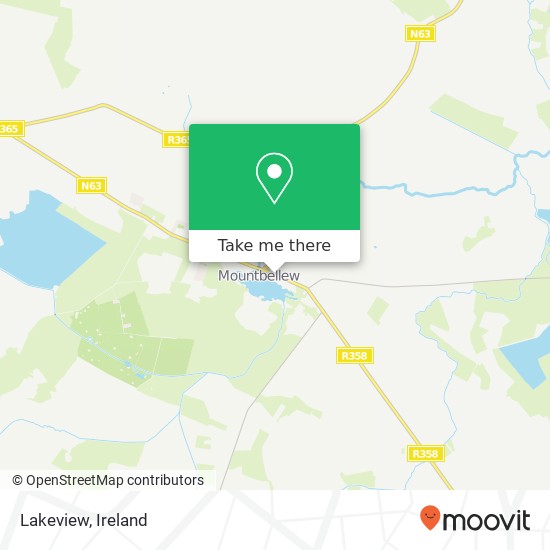 Lakeview, College Road Mountbellew, County Galway map