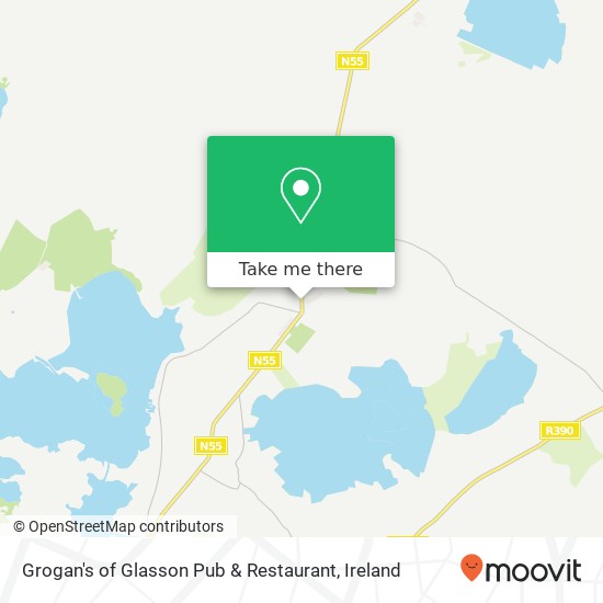 Grogan's of Glasson Pub & Restaurant, N55 Glassan map