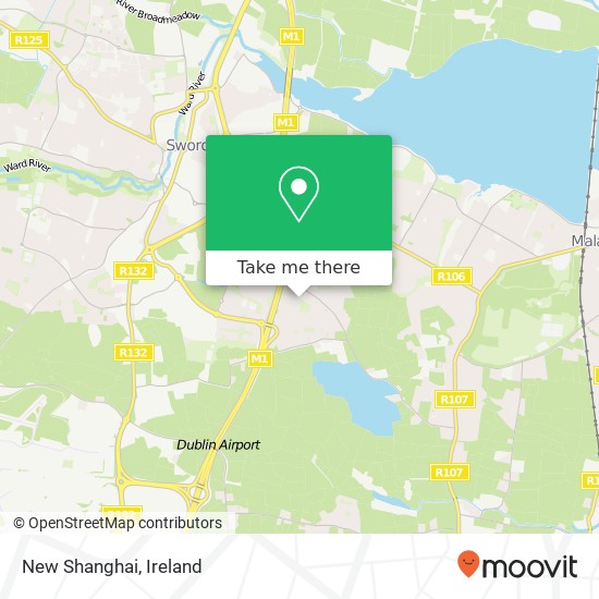 New Shanghai, The Green Kinsealy, County Dublin map