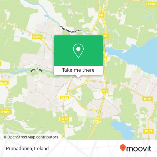 Primadonna, Malahide Road Swords map