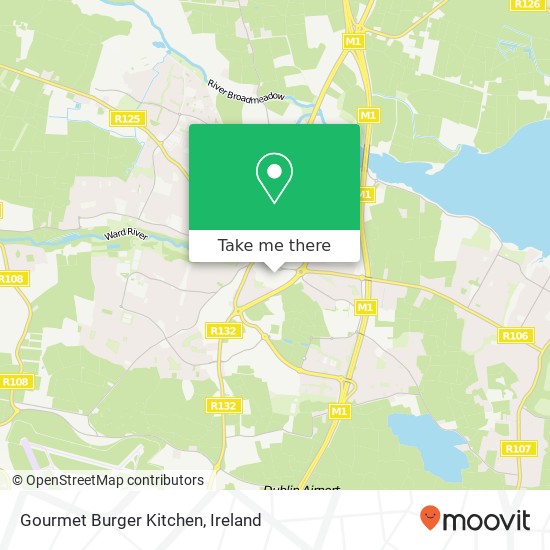 Gourmet Burger Kitchen, Swords, County Dublin map