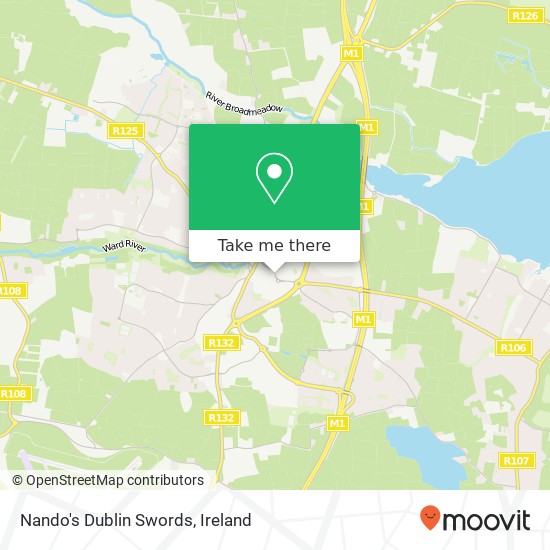 Nando's Dublin Swords, Malahide Road Swords map