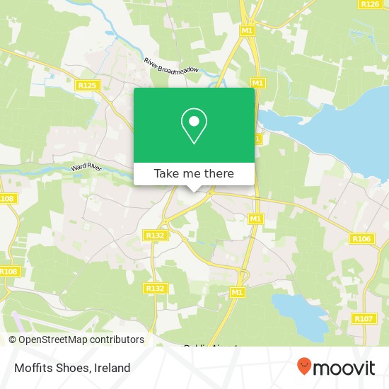 Moffits Shoes, Swords, County Dublin map