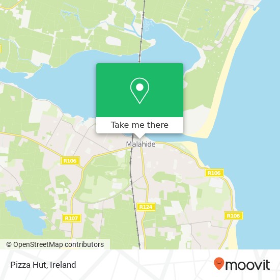 Pizza Hut, New Street Malahide, County Dublin map