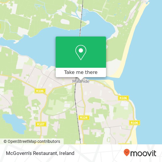 McGovern's Restaurant, Main Street Malahide map
