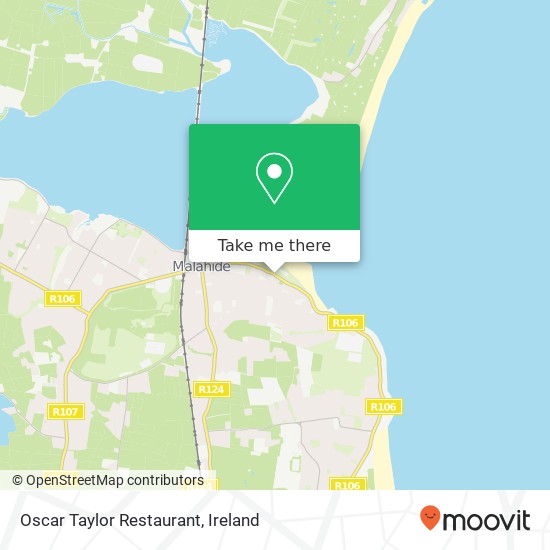 Oscar Taylor Restaurant, Coast Road Malahide, County Dublin map