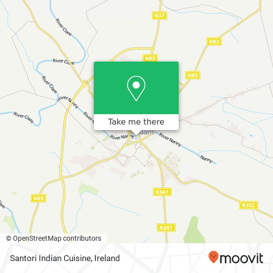 Santori Indian Cuisine, Chapel Lane Tuam plan