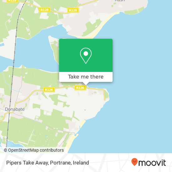 Pipers Take Away, Portrane, Burrow Road Malahide map