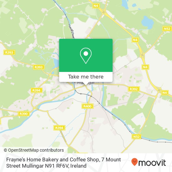 Frayne's Home Bakery and Coffee Shop, 7 Mount Street Mullingar N91 RF6V map