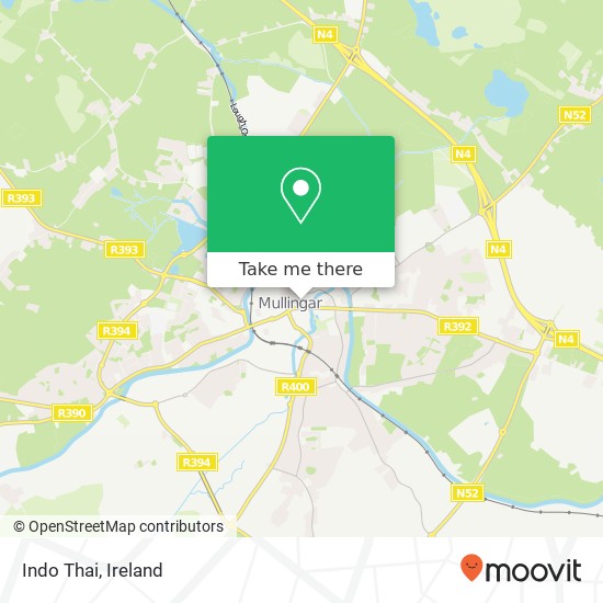 Indo Thai, Castle Street Mullingar map