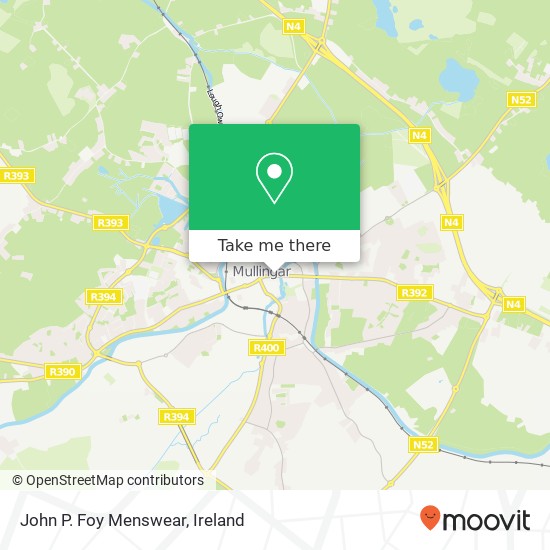 John P. Foy Menswear, 12 Pearse Street Mullingar map
