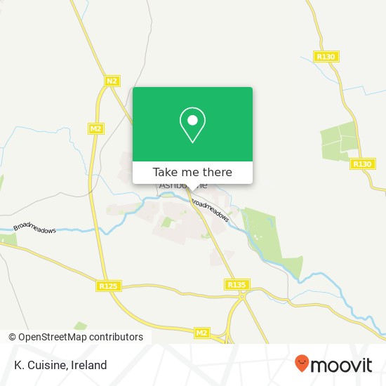 K. Cuisine, Milltown Road Ashbourne, County Meath map