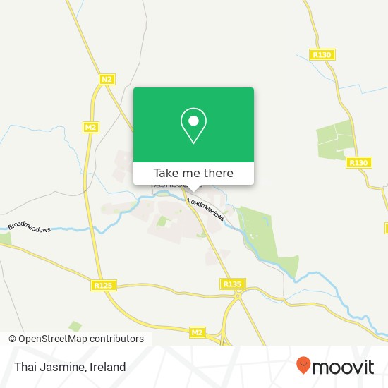 Thai Jasmine, Bachelors Walk Ashbourne map