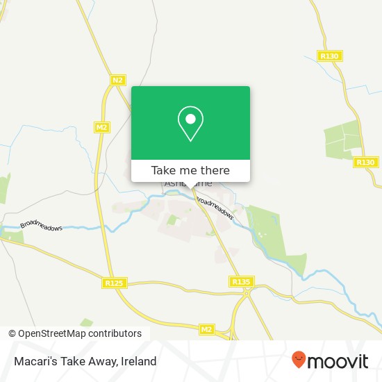 Macari's Take Away, Ashbourne, County Meath plan