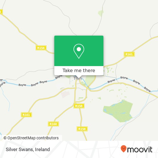 Silver Swans, Market Street Trim, County Meath map
