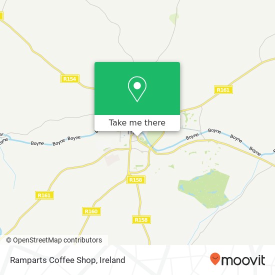 Ramparts Coffee Shop, Castle Street Trim, County Meath plan