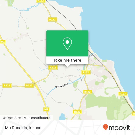 Mc Donalds, Naul Road Balbriggan, County Dublin map