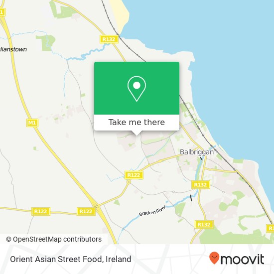 Orient Asian Street Food, Castlemill Balbriggan map