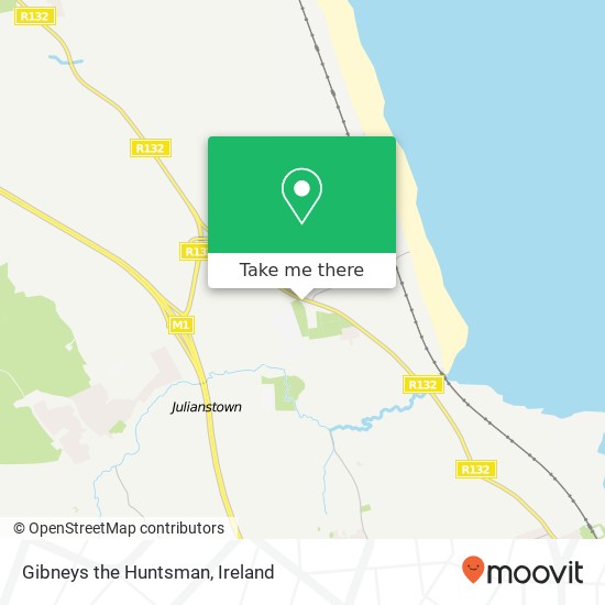 Gibneys the Huntsman, Irishtown Irishtown (Gormanstown) map