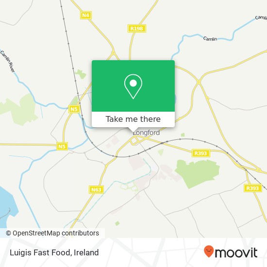 Luigis Fast Food, Garvey's Yard Longford, County Longford map