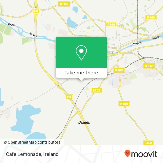 Cafe Lemonade, Matthew's Lane Drogheda map